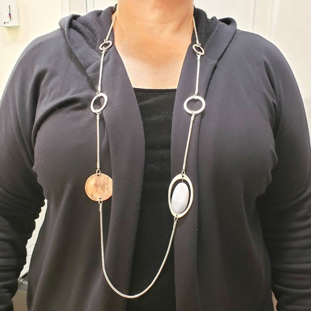 Long Necklace Mixed Metals